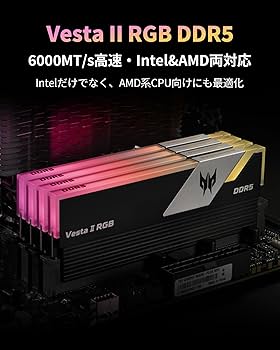 Amazon.co.jp: Acer Predator Vesta Ⅱ DDR5 6000MHz